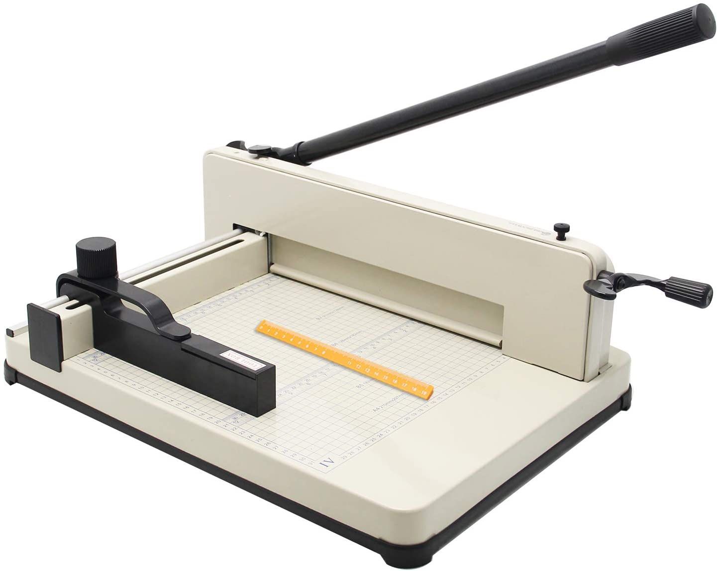 CGOLDENWALL 12" YG 858-A4 Heavy Duty Industrial Guillotine 200 Sheet Normal Paper Cutter for A4,B5,A5,B6,B7 Paper