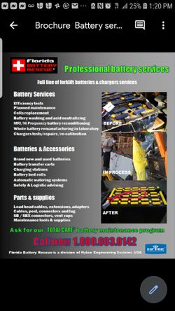 Forklif Repair +Batteries sales & repair+Chargers sales & repair Thumbnail