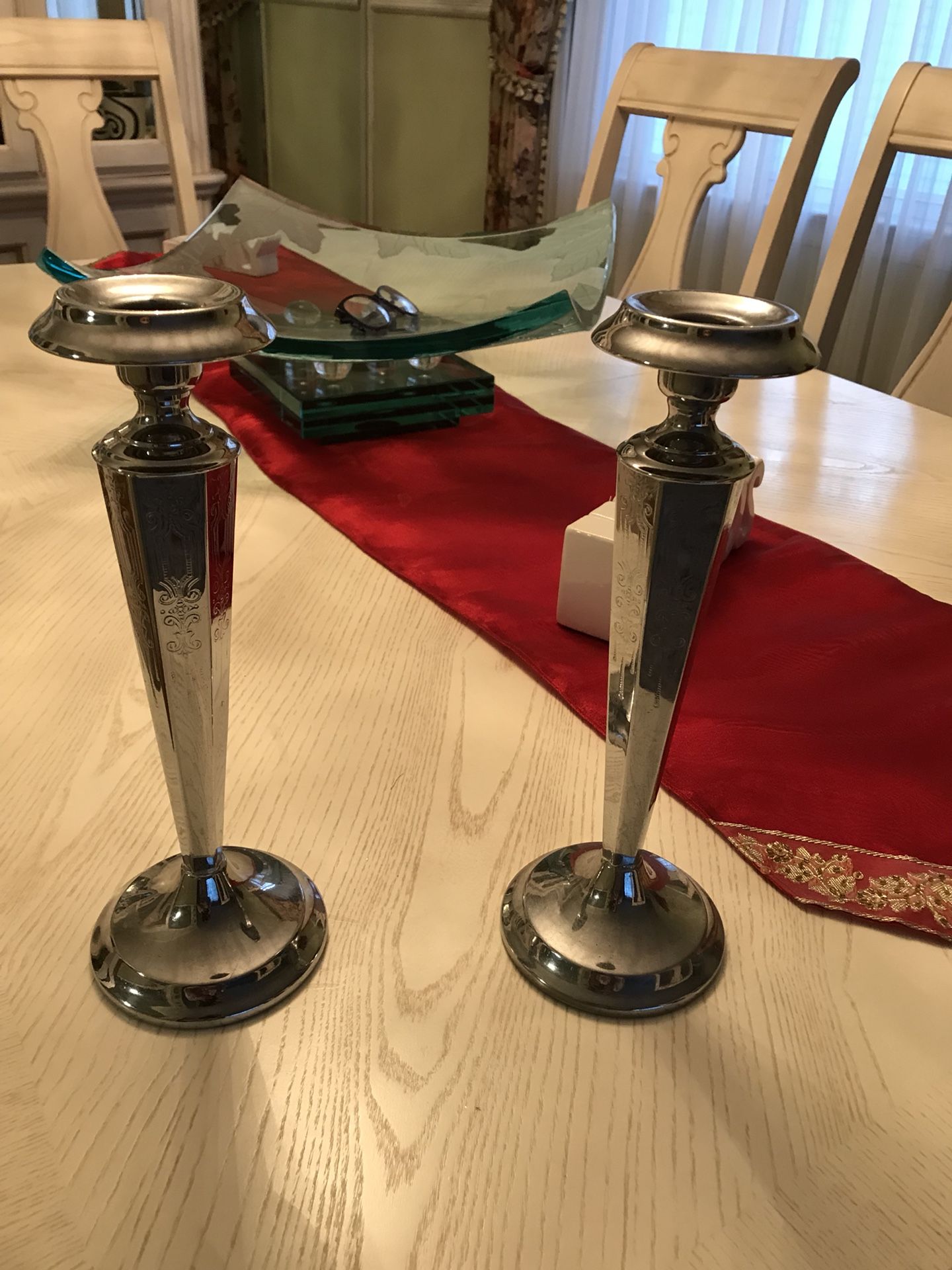 Sterling silver candelabras (pick up only)