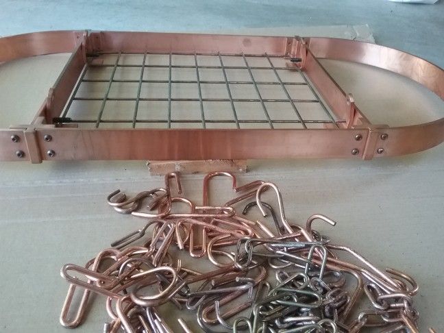 Solid Copper Pot Rack