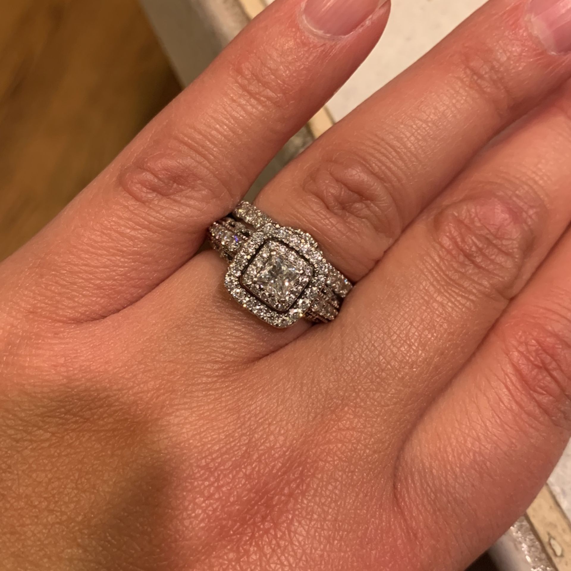 Vera Wang Love Collection Engagement AND Neil Lane wedding Band