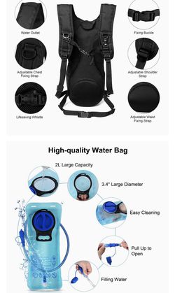Hydration Pack Backpack Water Backpack & 2L Hydration Water Bladder for Cycling Hiking Running Thumbnail