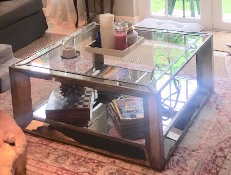 Antiqued Mirror Pascual Coffee Table, Z Gallerie Mirror Coffee Table