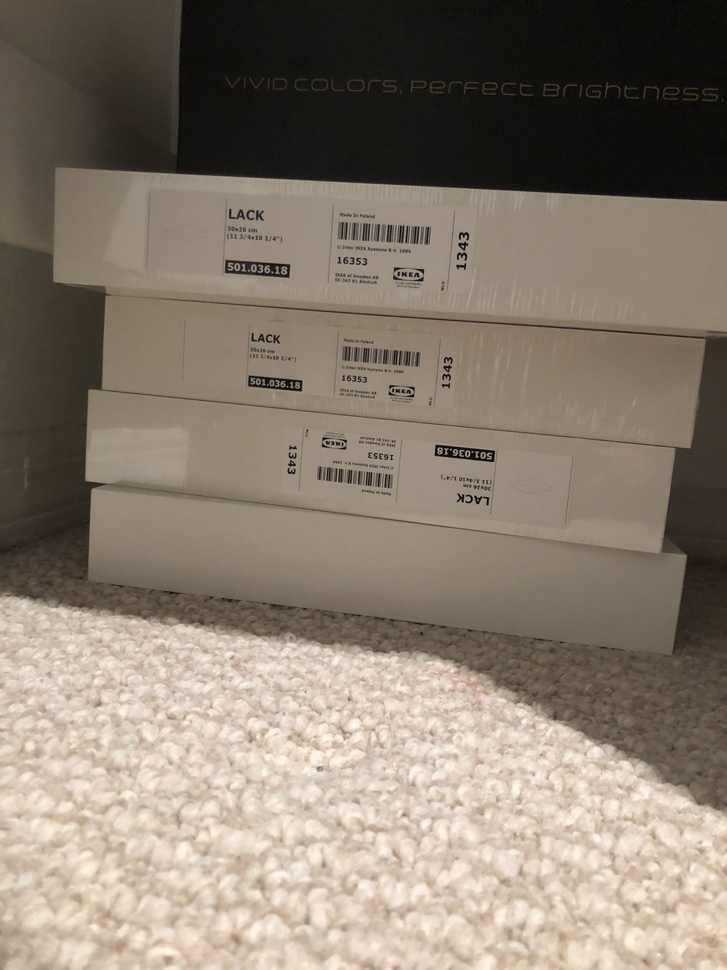 Small lack Shelves, never opened