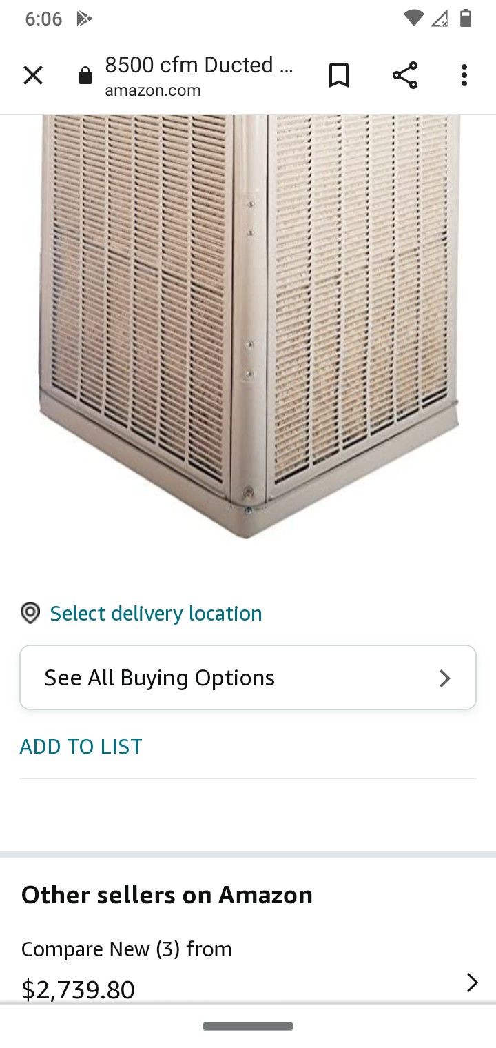 Swamp Cooler 7500/8500 CFM