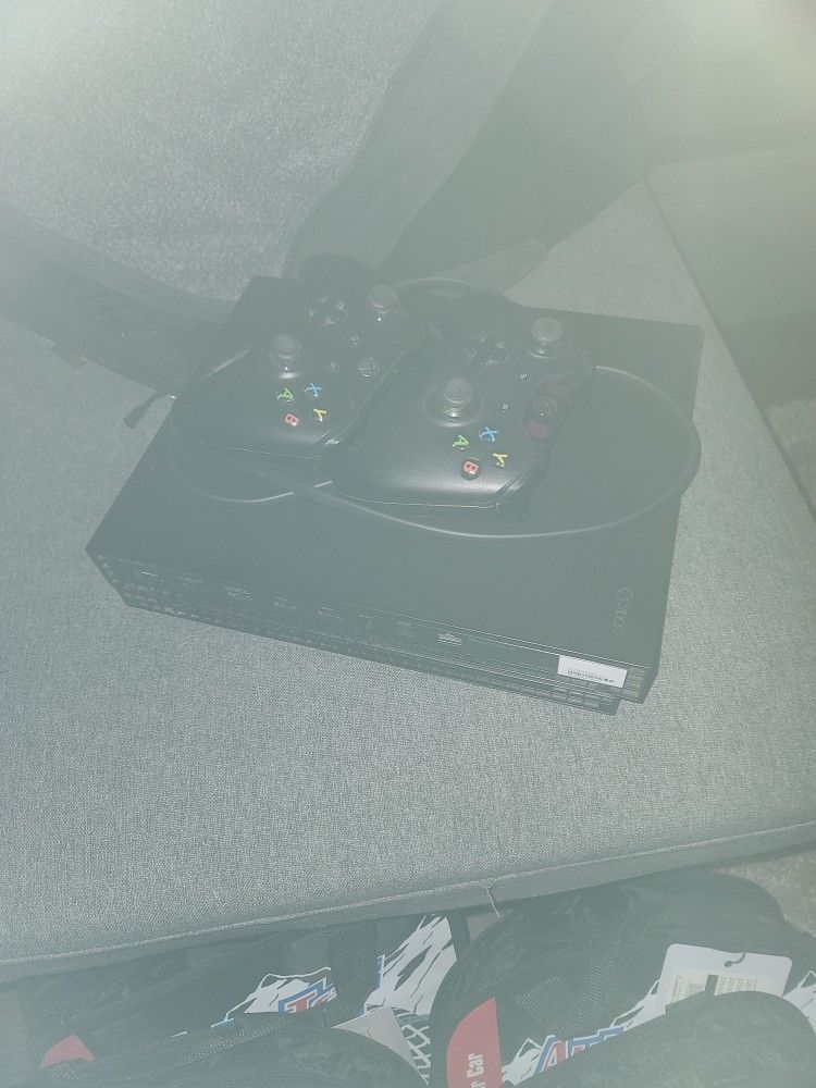 Xbox One X With 2 Controllers