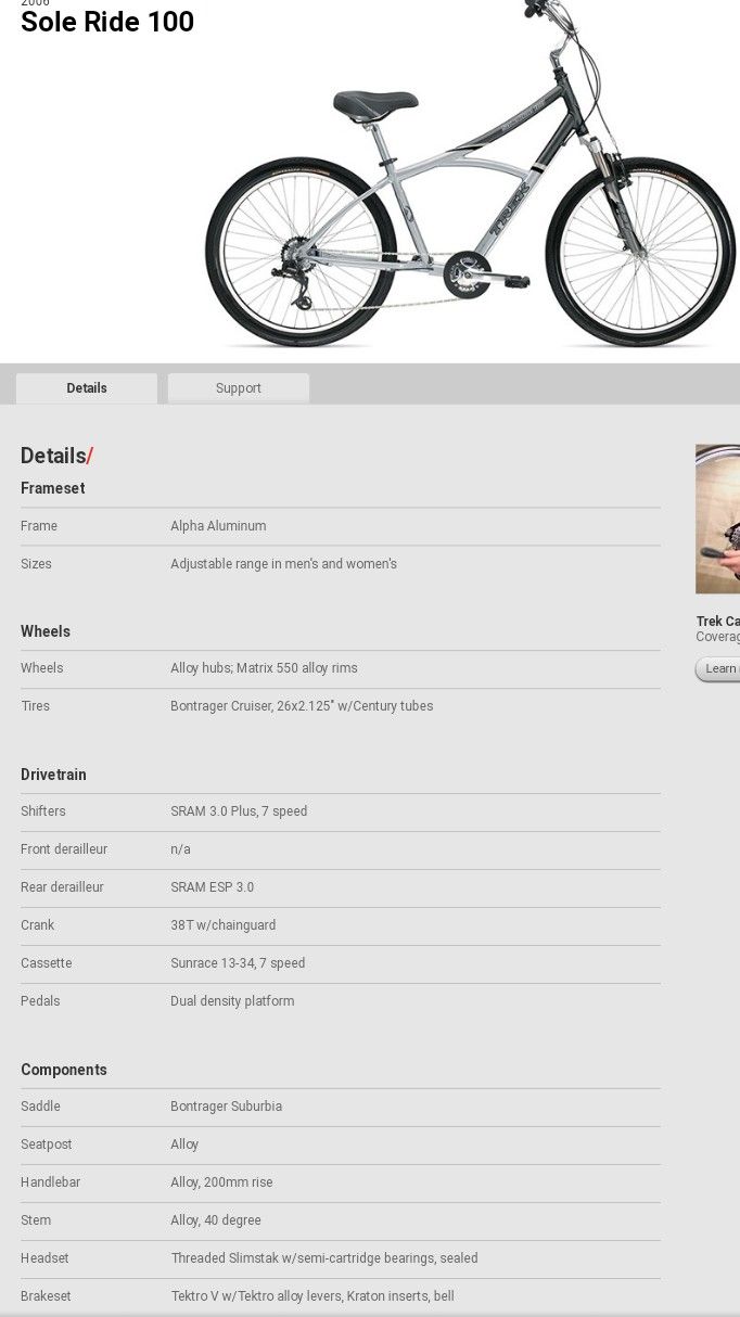 2 Trek Sole Ride 100 bicycles with car carrier 300 for the pair!! for