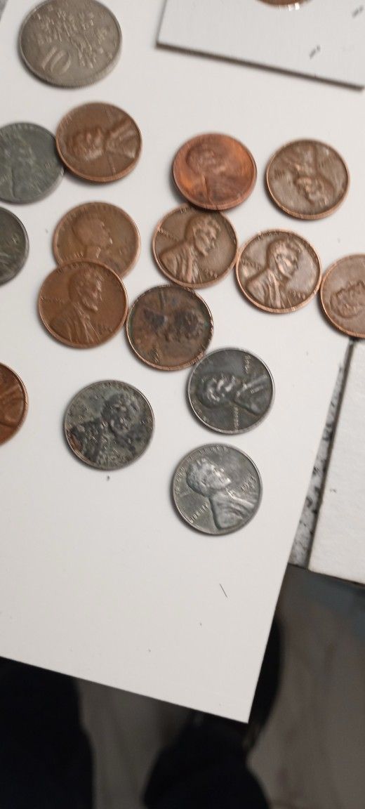 Coin Collection. Capped Bust Pennies Quarter Dime Us Silver error