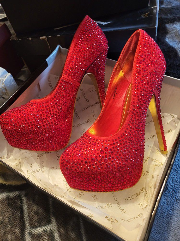 Size 7 Red High Heels