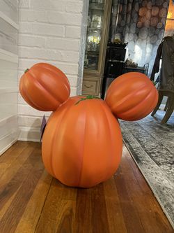 Disney Exclusive Mickey Mouse Light-Up Jack-O-Lantern Giant Pumpkin  Thumbnail