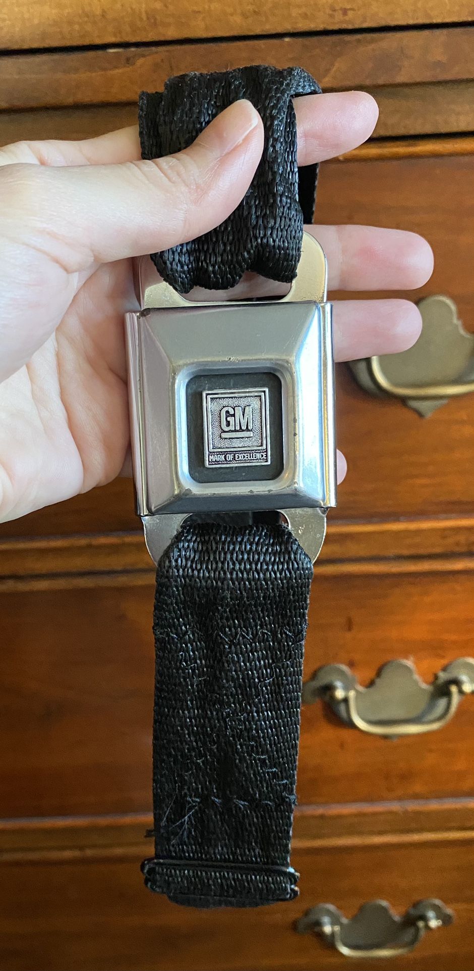 Unique Adjustable Seatbelt Belt - Black And Silver