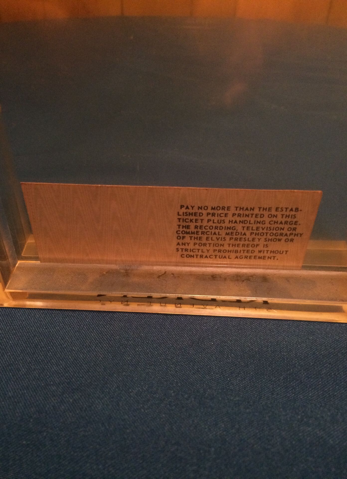 Concert ticket to see ELVIS