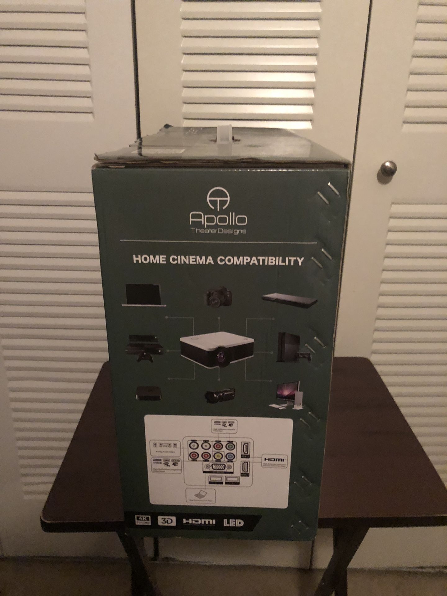 Apollo Theater Designs Projector XD -5120 LED Smart Projector 3D Optimized  Light Engine for Sale in Tamarac, FL - OfferUp