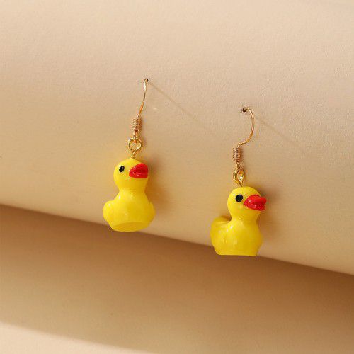 "Fashion Sweet Little Yellow Duck Long Earrings for Women, IN086
 
