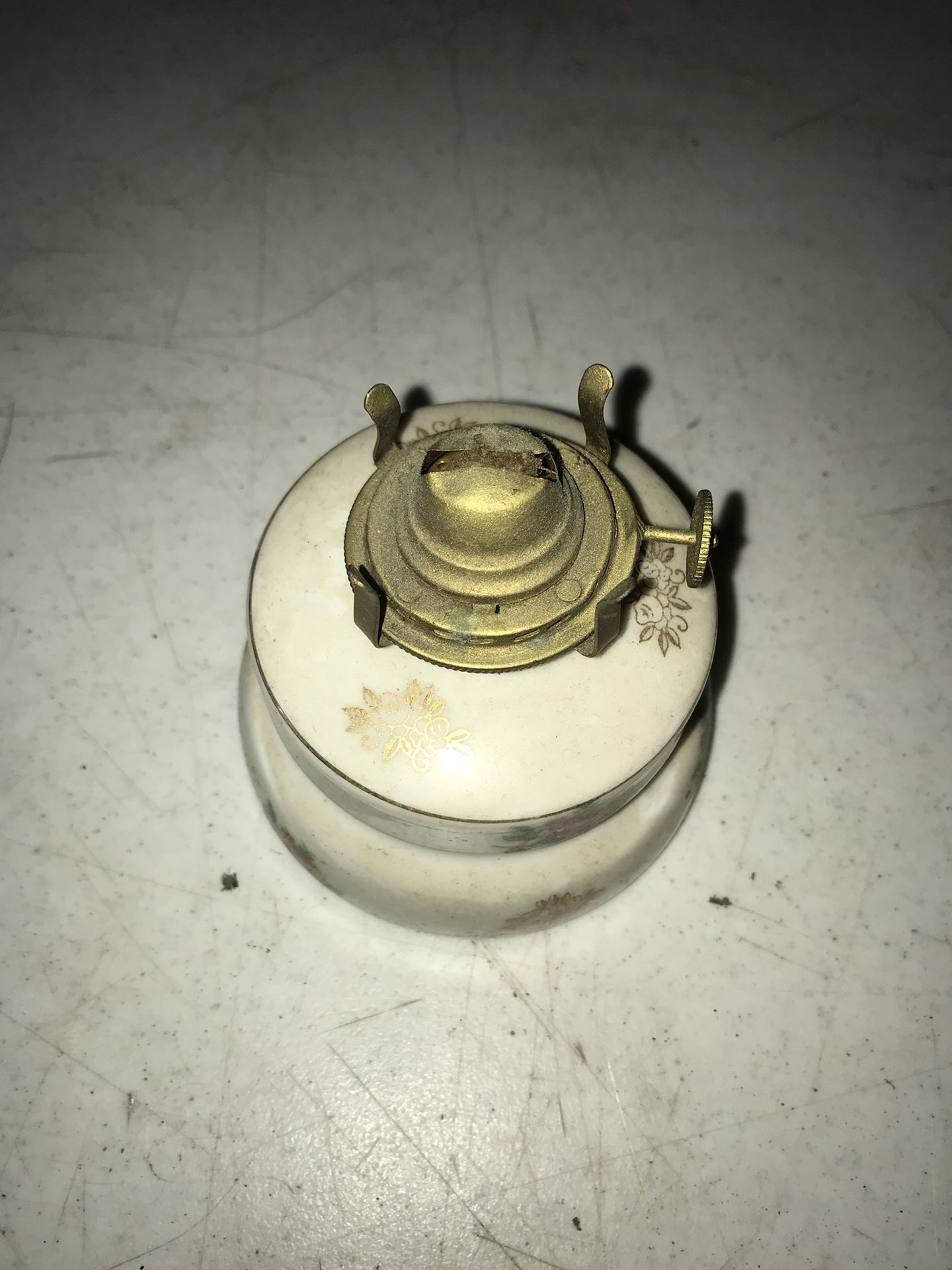 Small vintage hurricane lamp
