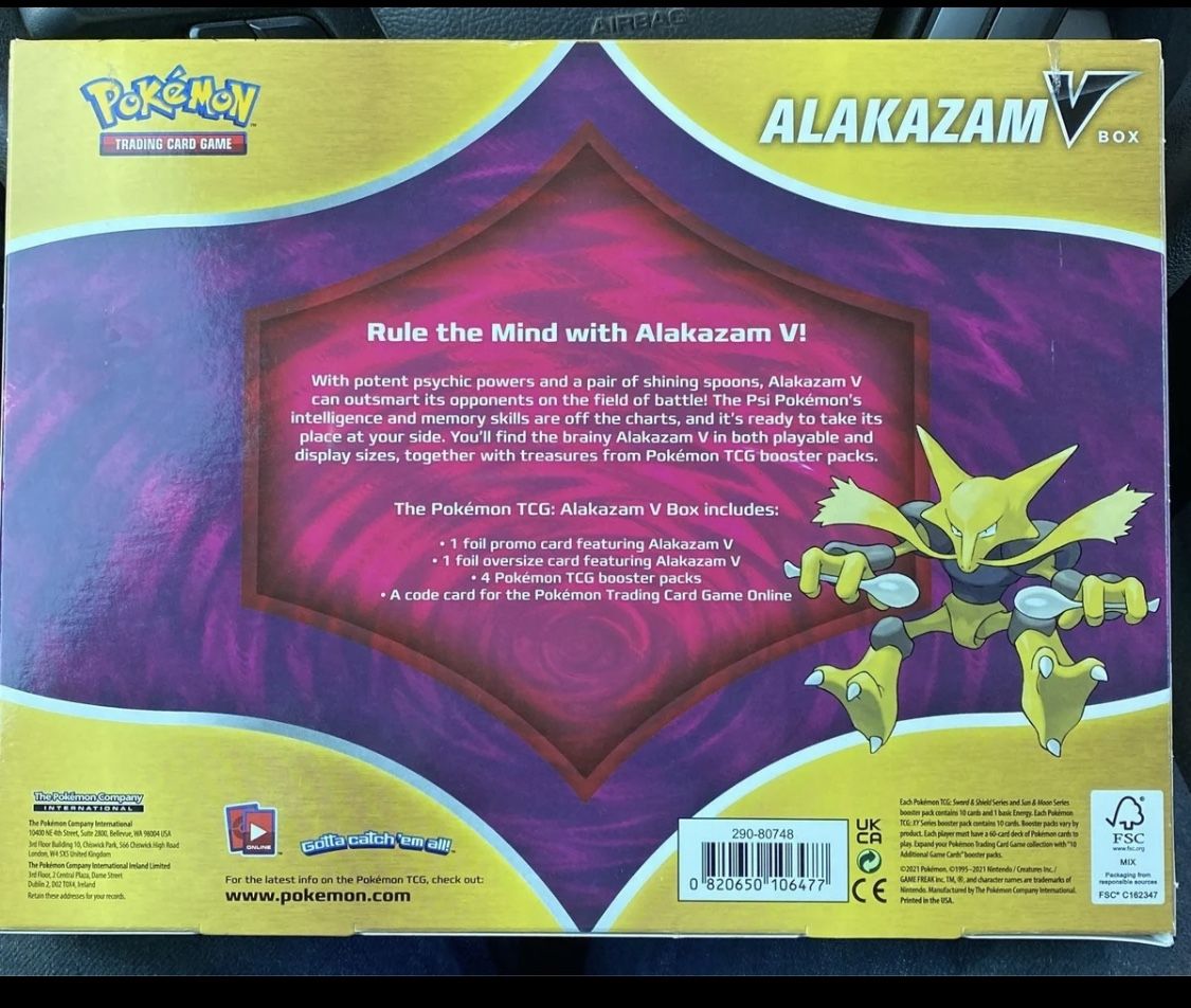 Pokemon Alakazam V Collection Box