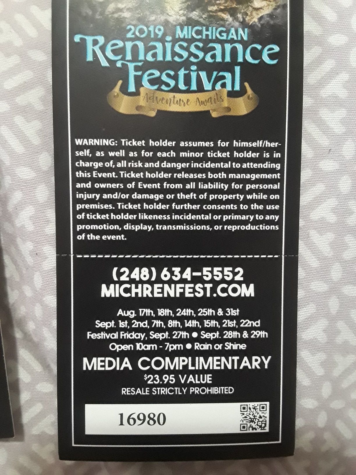 Festival tickets