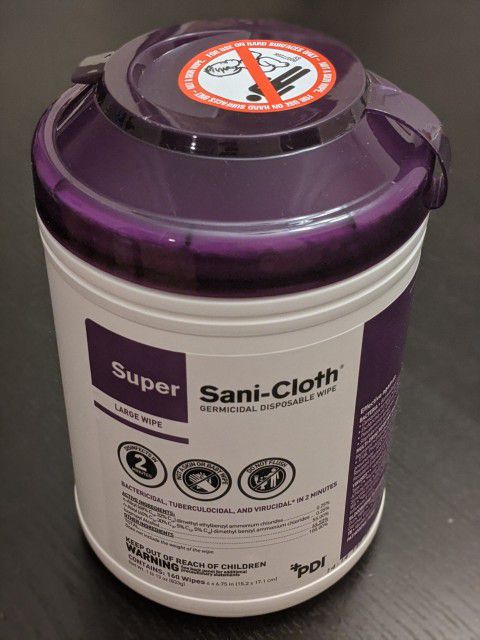 Sani Cloth Wipes . 70 Sheet Count Canisters 