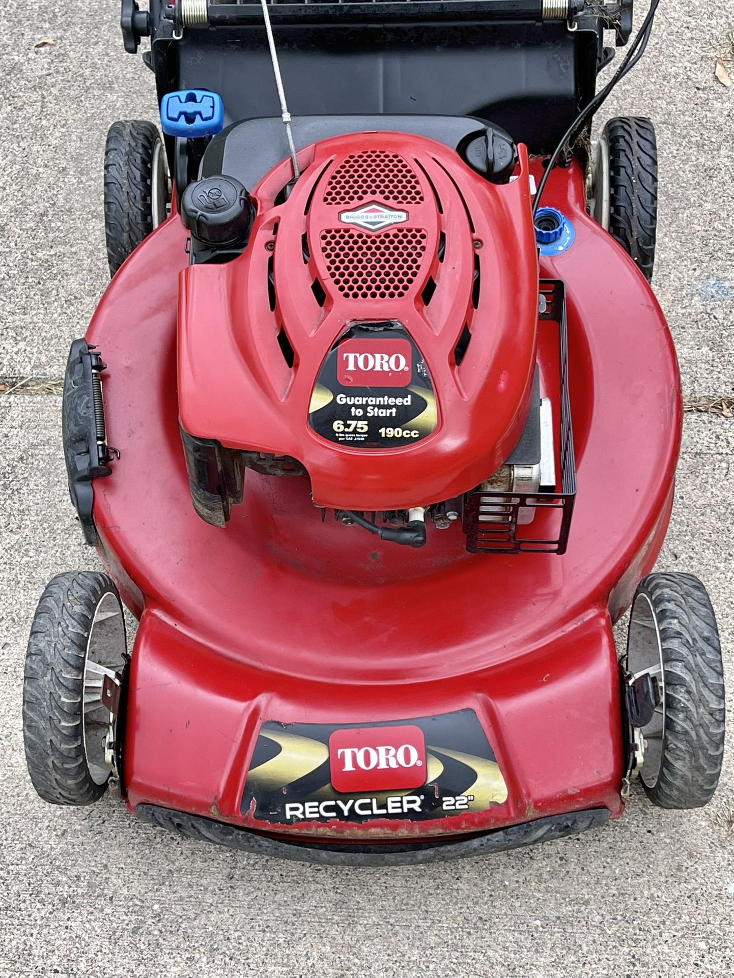 Toro Recycler 22 Self Propelled/Personal Pace Lawn Mower w 6.75hp Briggs & Stratton Motor w Bag