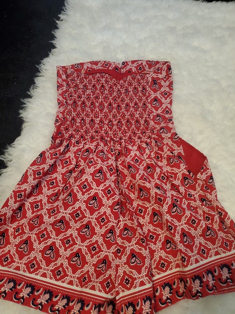Forever 21 cute red shorts romper
