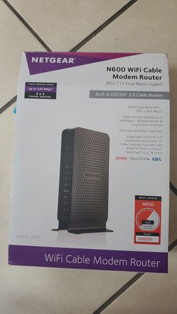 N600 WIFI CABLE MODEM ROUTER Thumbnail