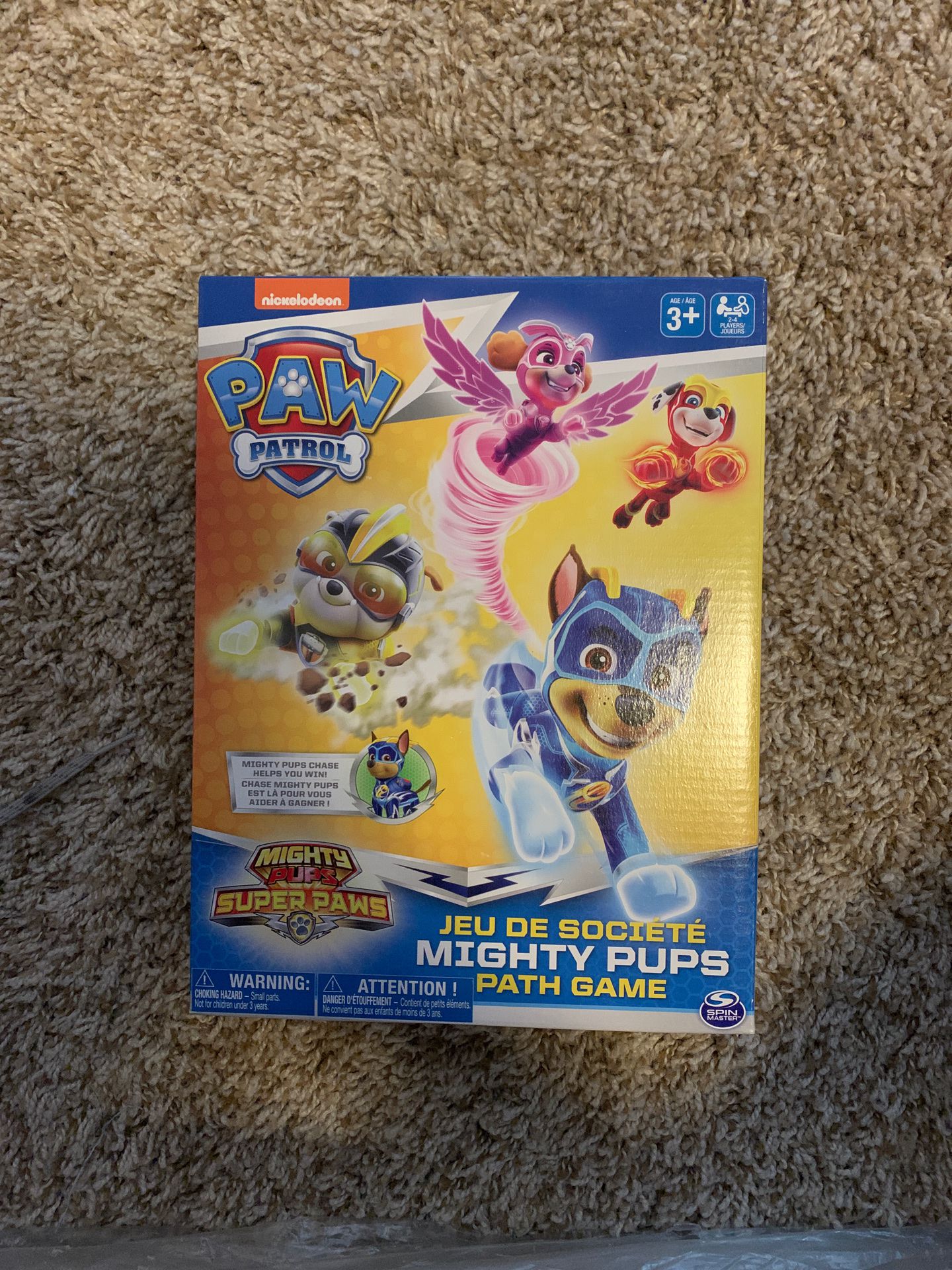 TOYS 2-4 PLAYERS NEW CHASE PAW PATROL MIGHTY PUPS PATH GAME 3 