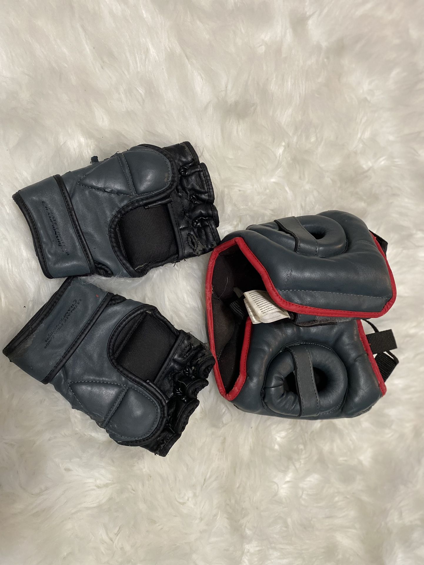 UFC Set Of Head Gear And Mma Gloves
