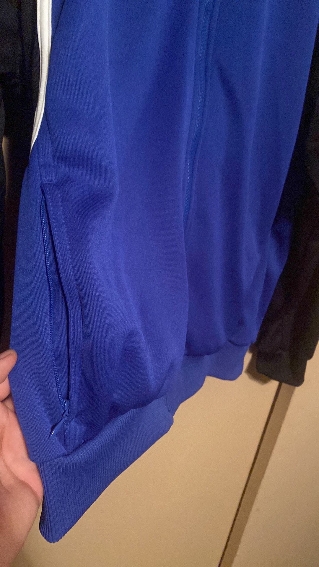 Adidas Blue Lightweight Track Jacket - Large