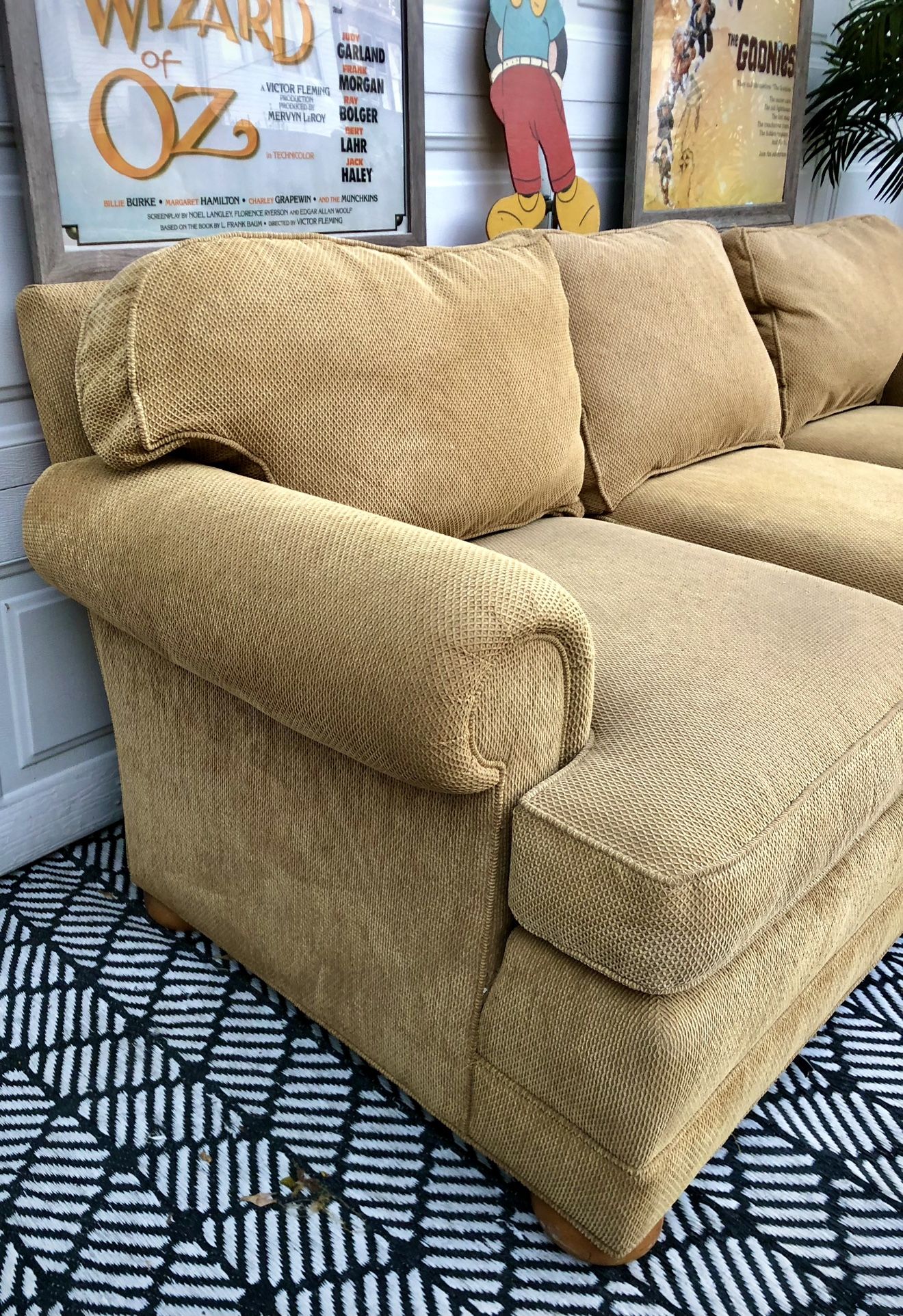 (Free Delivery)Yellow Gold Custom-Made Couch