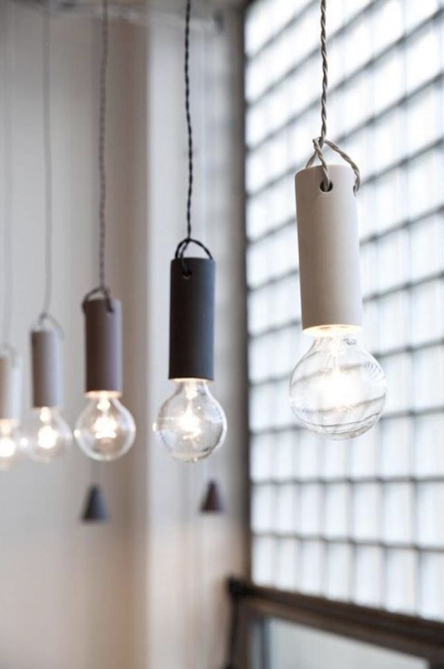 Tied Pendant Hanging Lamps (Ash Grey)