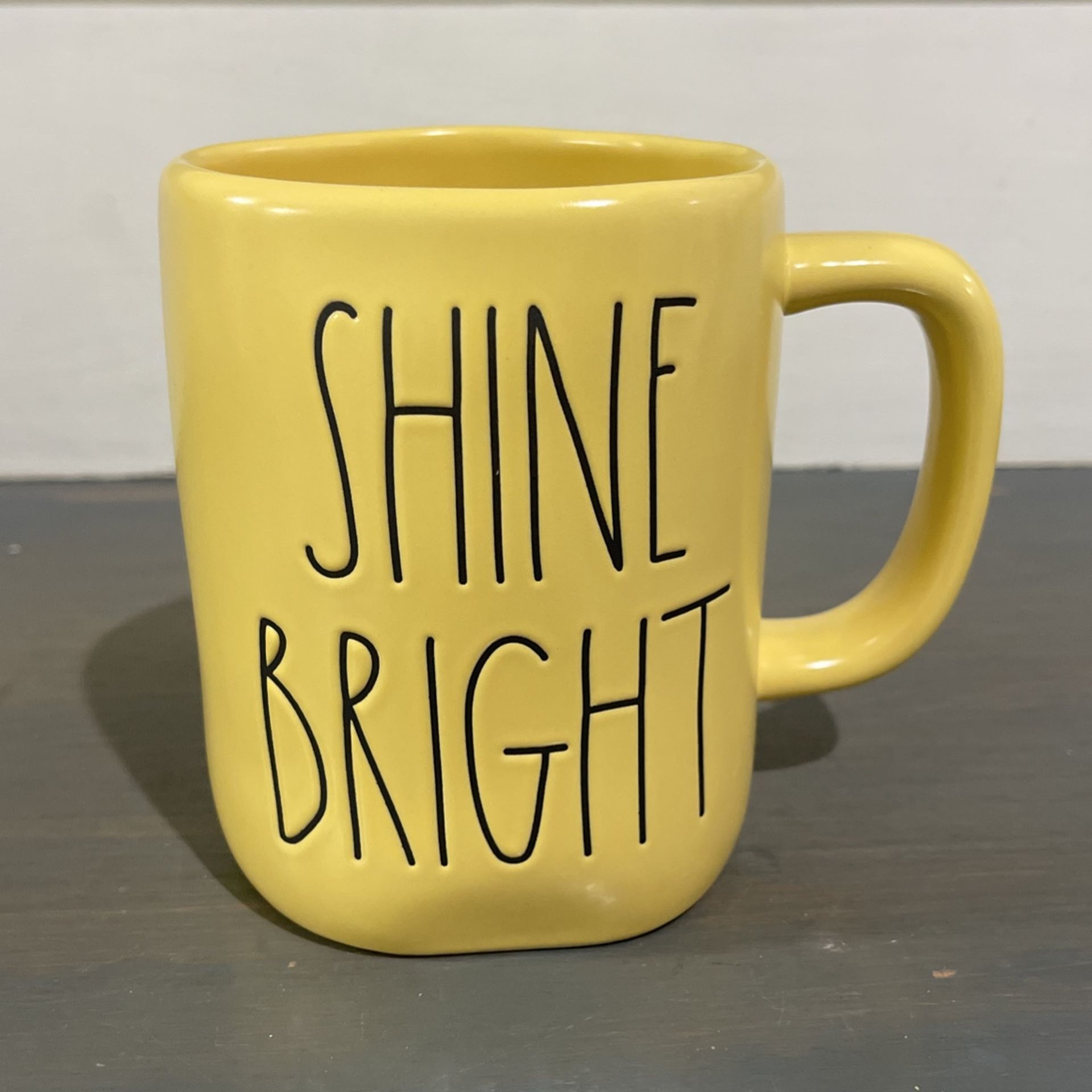 Rae Dunn “SHINE BRIGHT” Yellow Mug