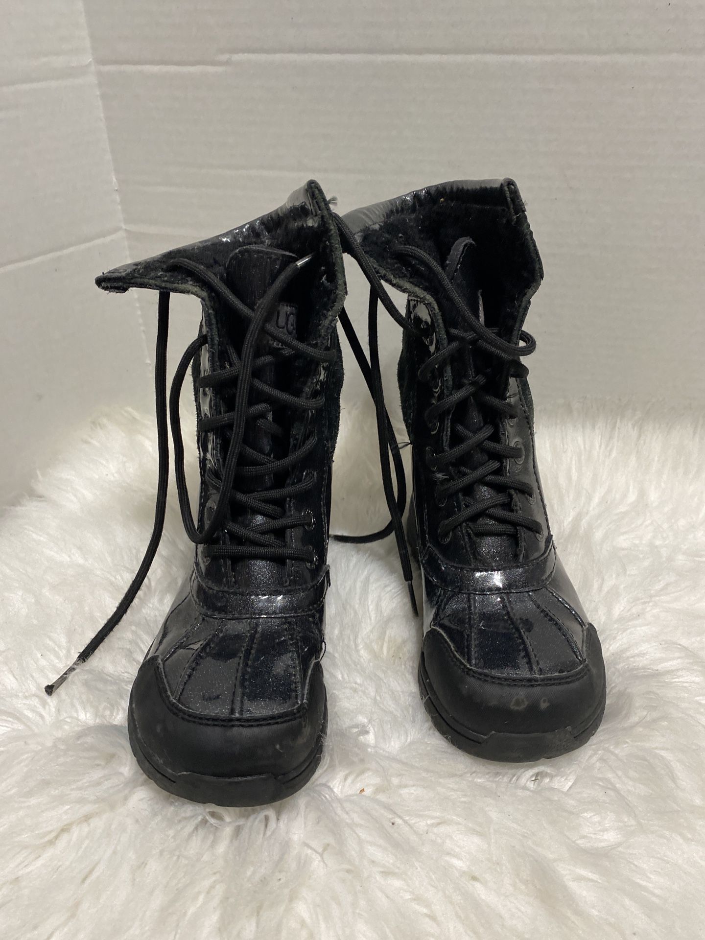 UGG Butte II Waterproof Winter Black Boots Kids Size 1