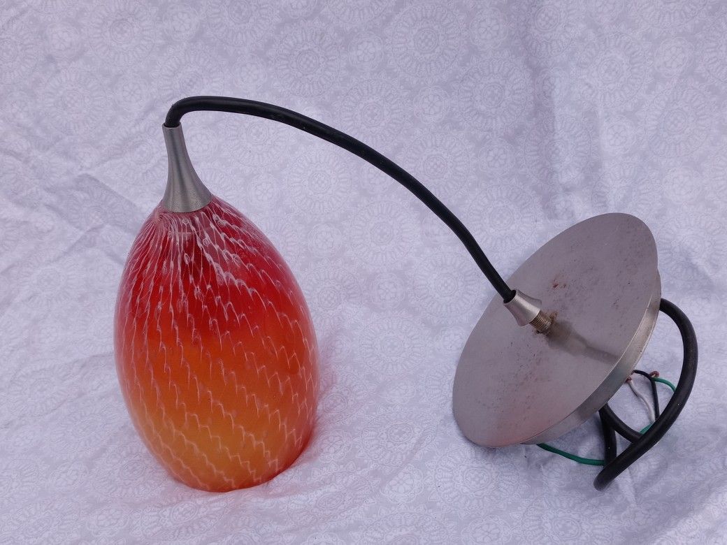 Modern Handblown Glass Hanging Lamp/ Light