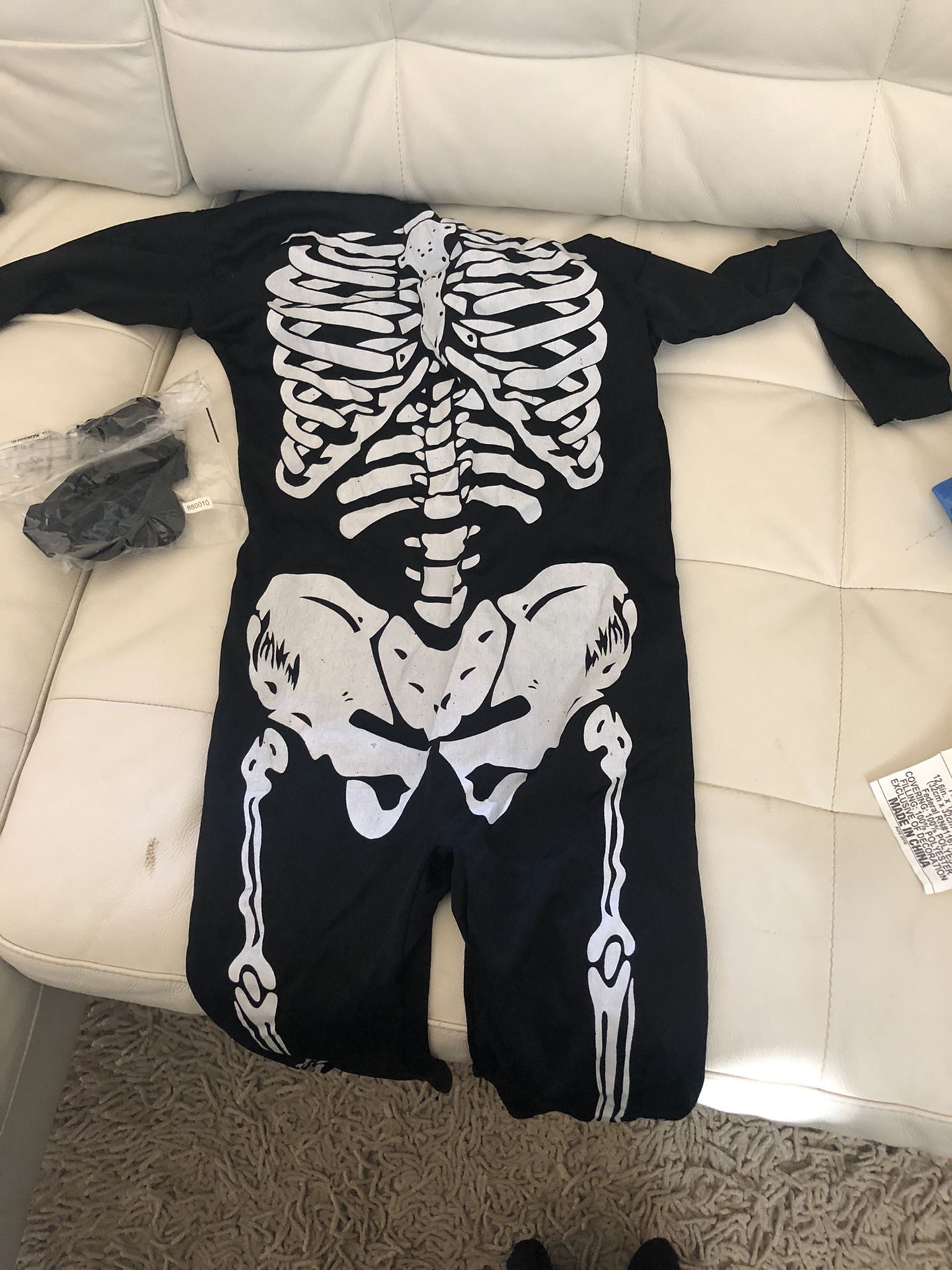 Skeleton Costume Size 6 Kids 