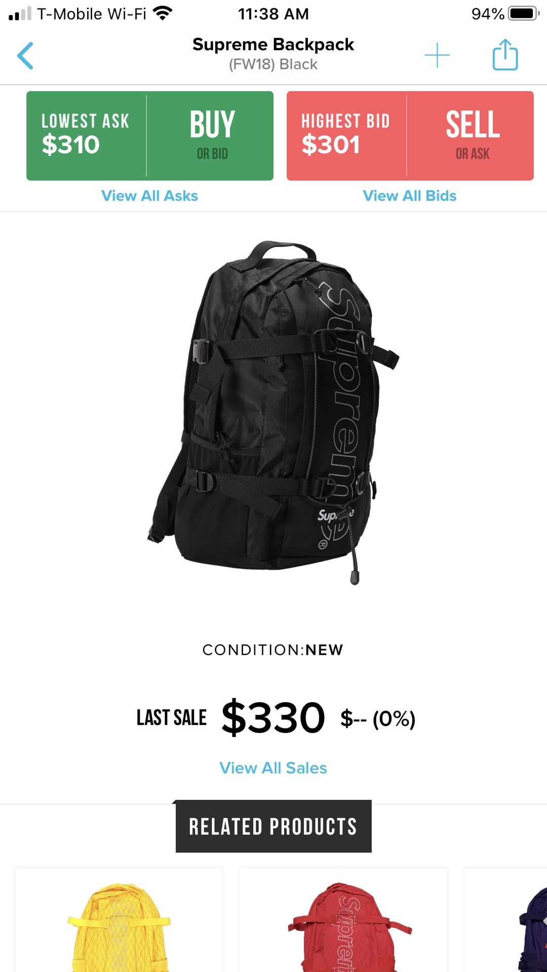 Supreme backpack