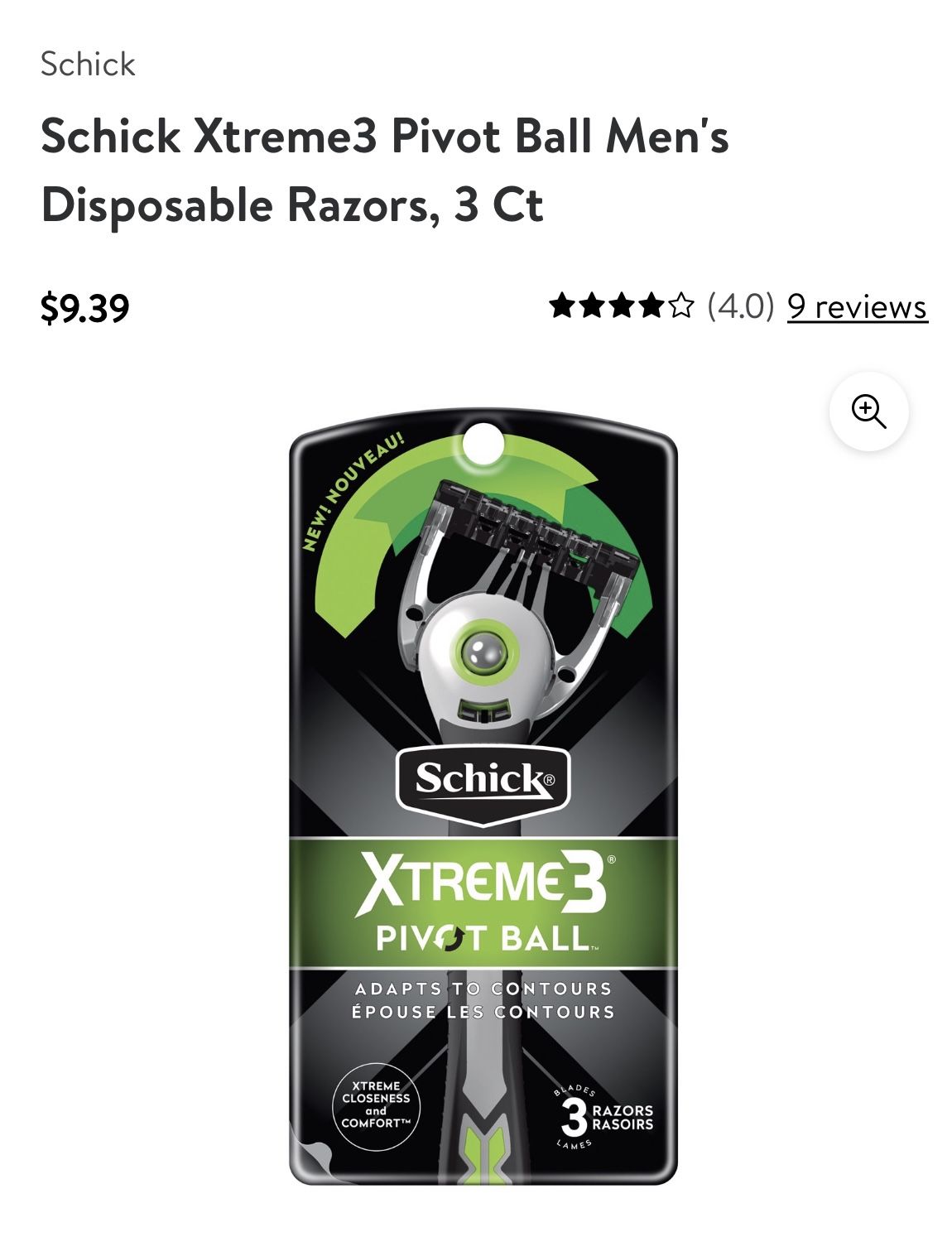 Lot of (7) Schick, Gillette, & Bic Razors