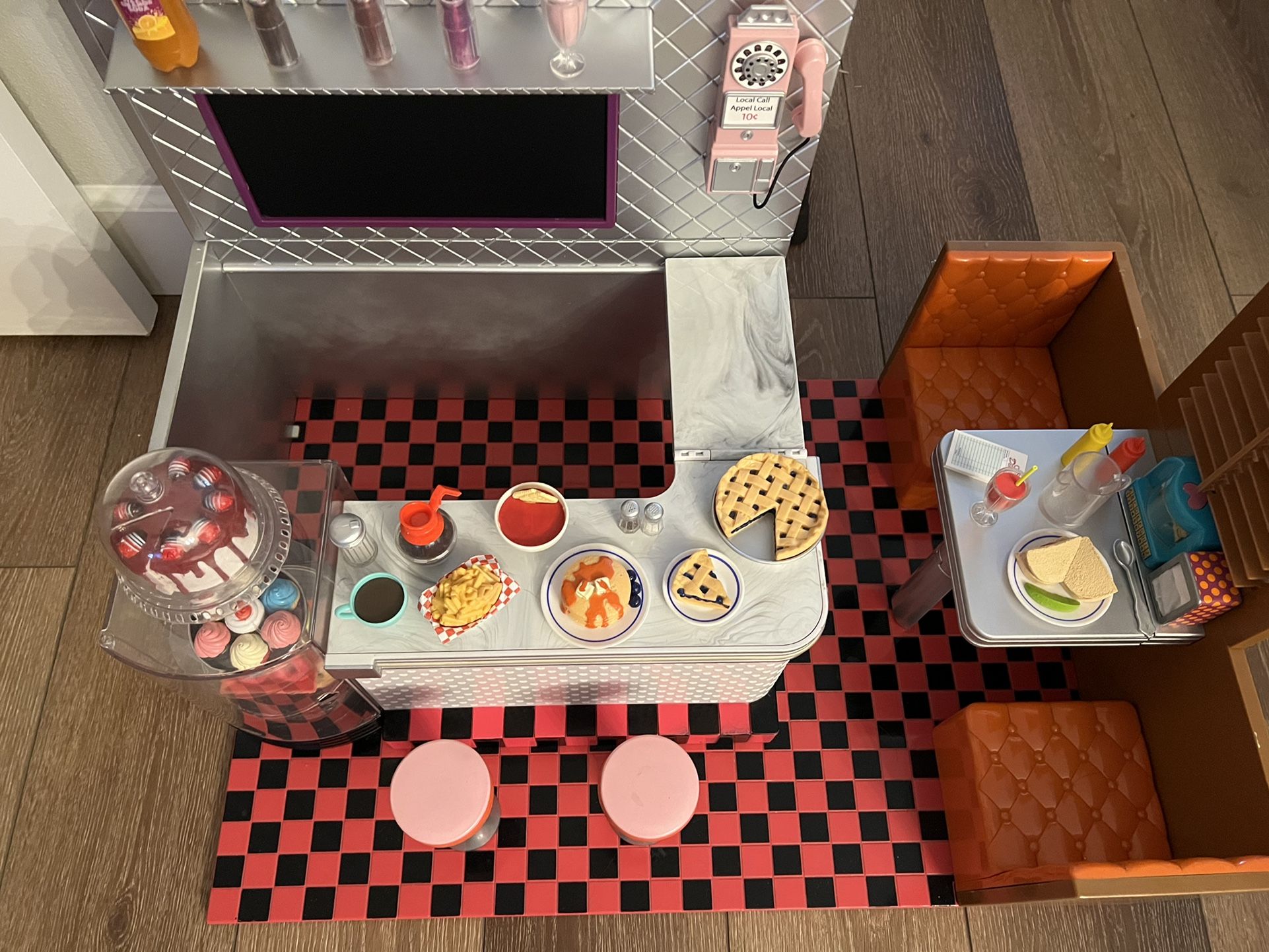 Our Generation Diner For American Girl Dolls With Coordinating Outfit