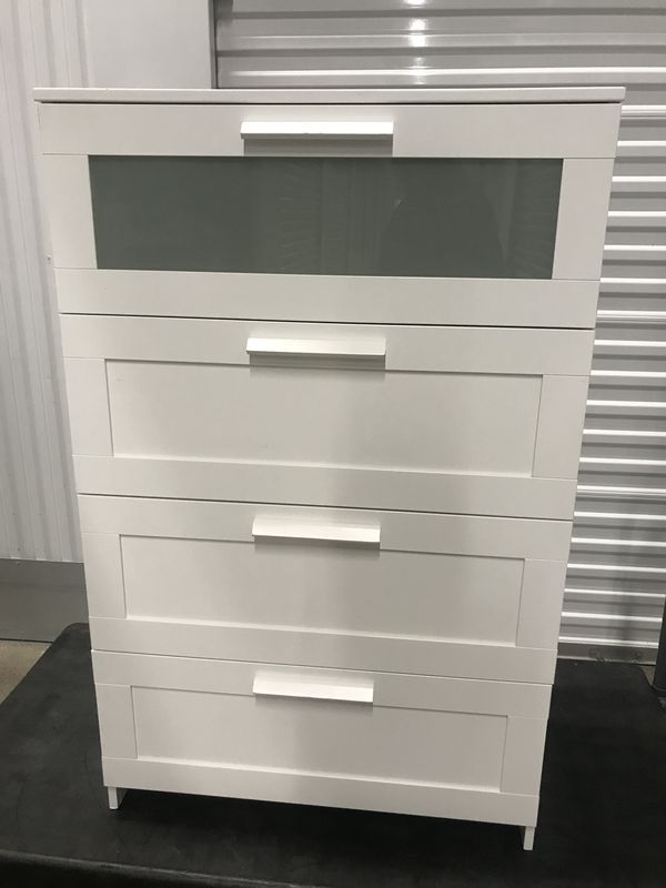 4 Drawer Tall Frosted Glass Dresser, 4 Drawer Dresser White Frosted Glass