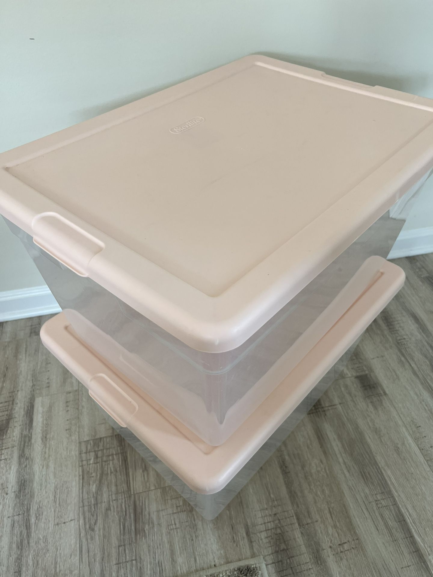 Two Plastic Storage Boxes