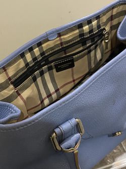  Vintage Baby Blue, Burberry Leather Shoulder Bag Thumbnail