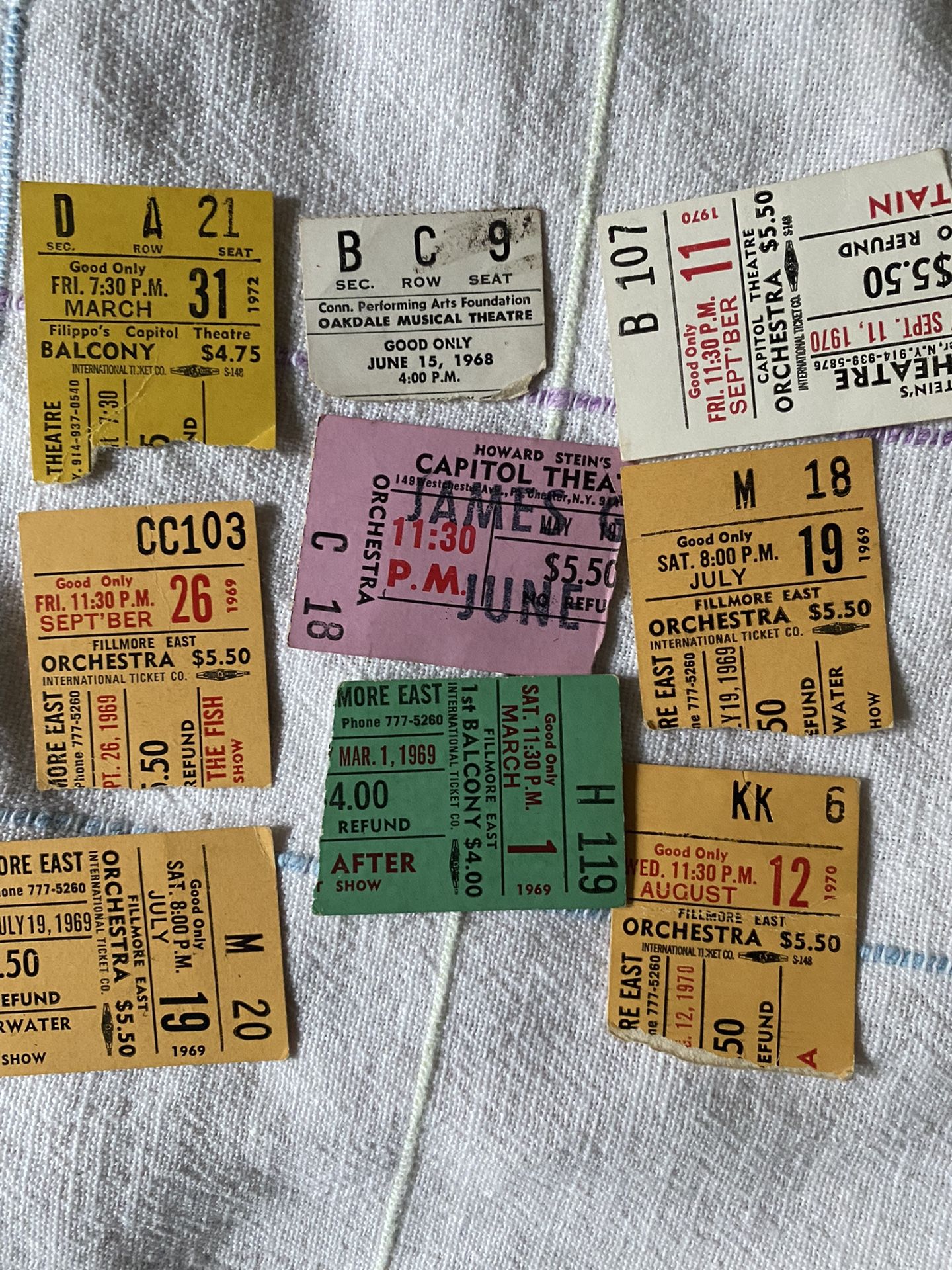 Fillmore East Programs And Concert tickets