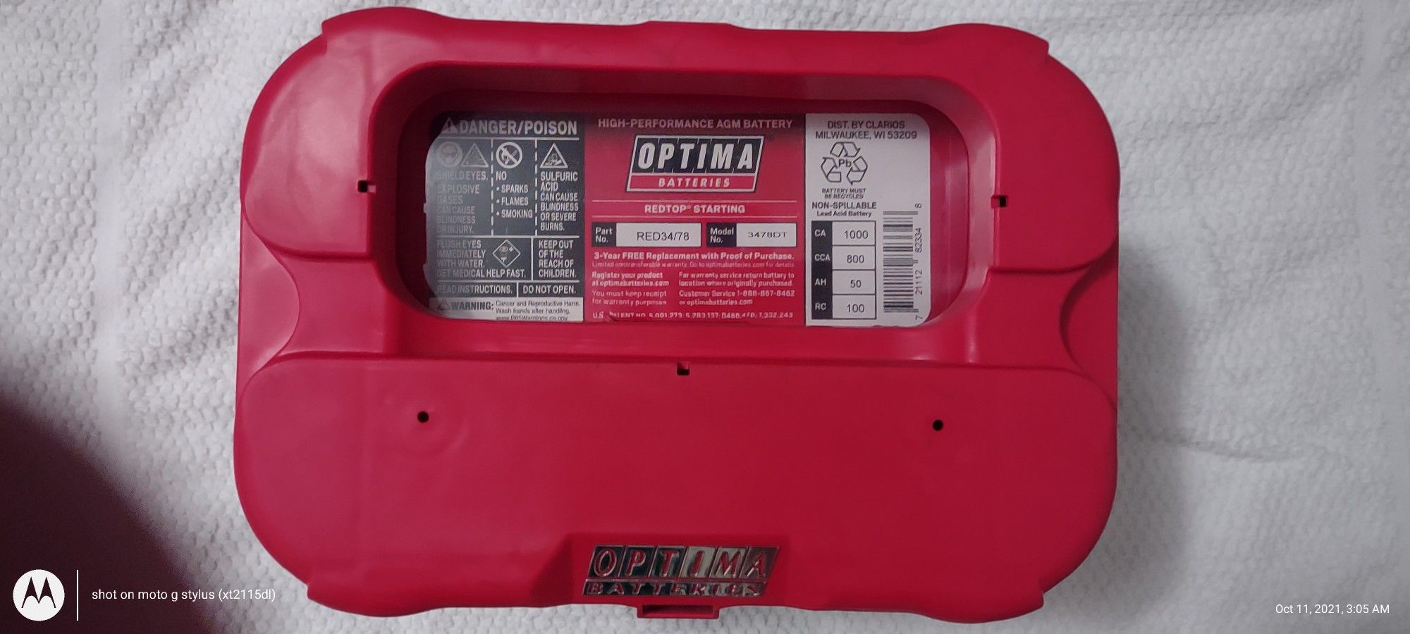 Optima Red Top