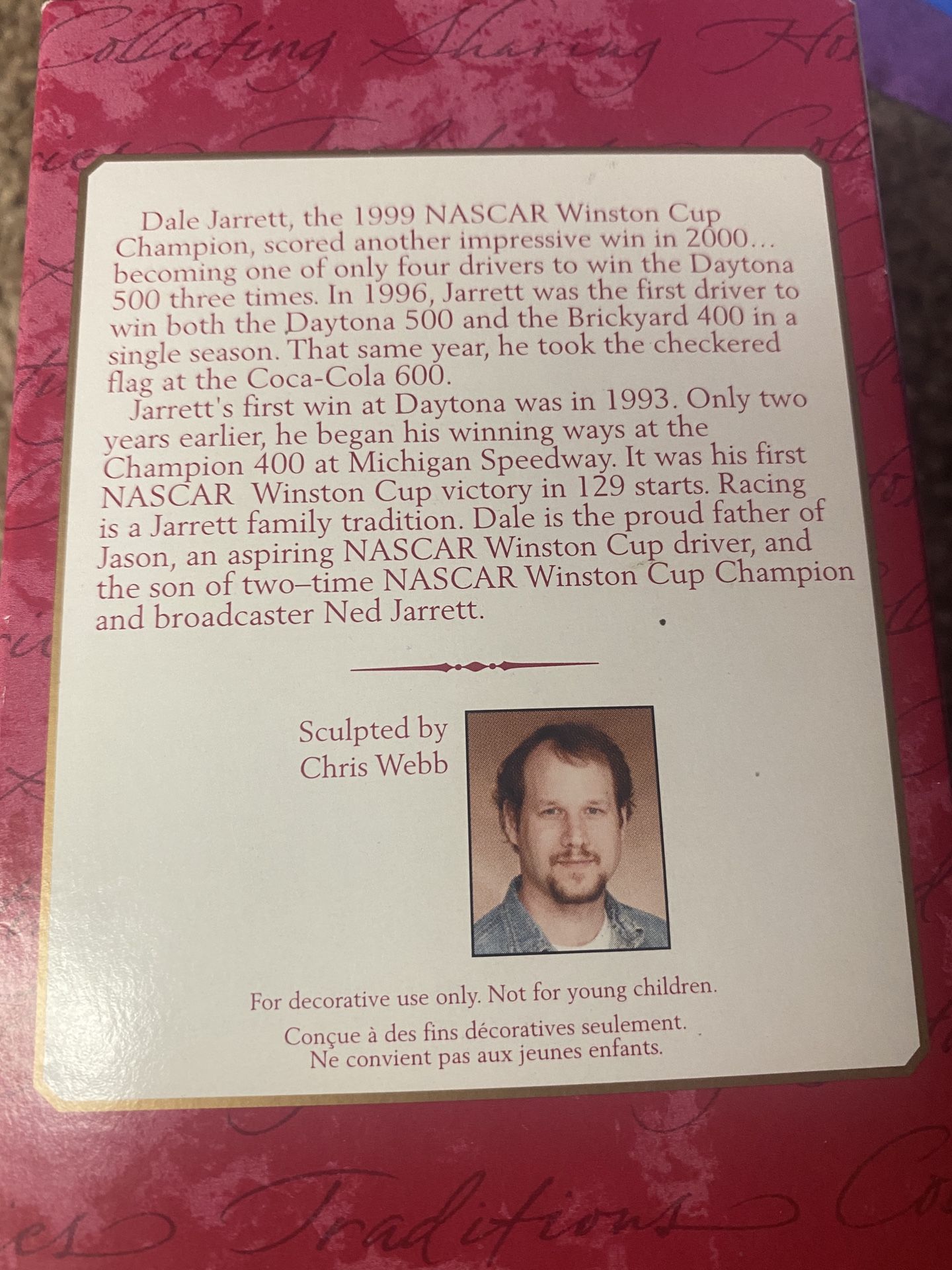 Hallmark Keepsake Ornament NASCAR Dale Jarrett
