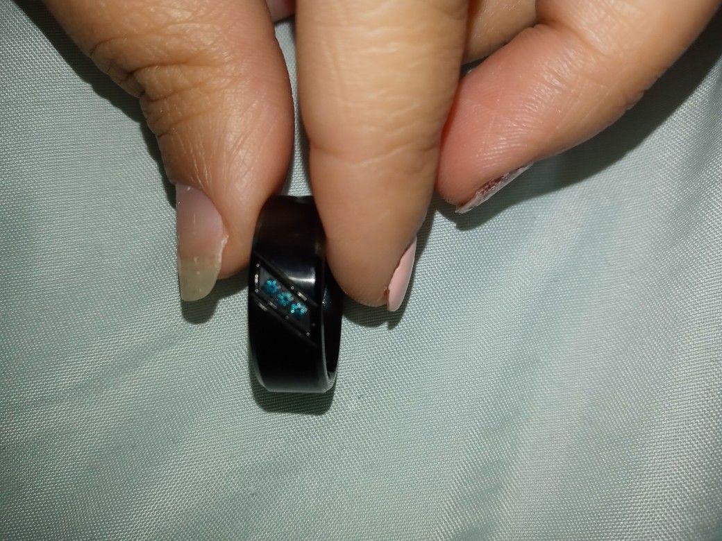 Men's Blue Diamond Wedding Band