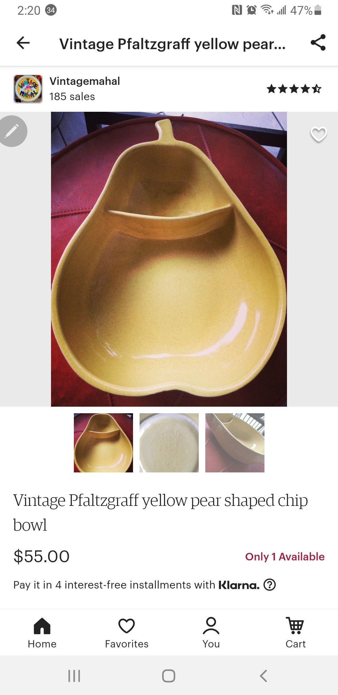 🍐 🍐 🍐 Pfaltzgraff pear chip bowl 🍐🍐 🍐