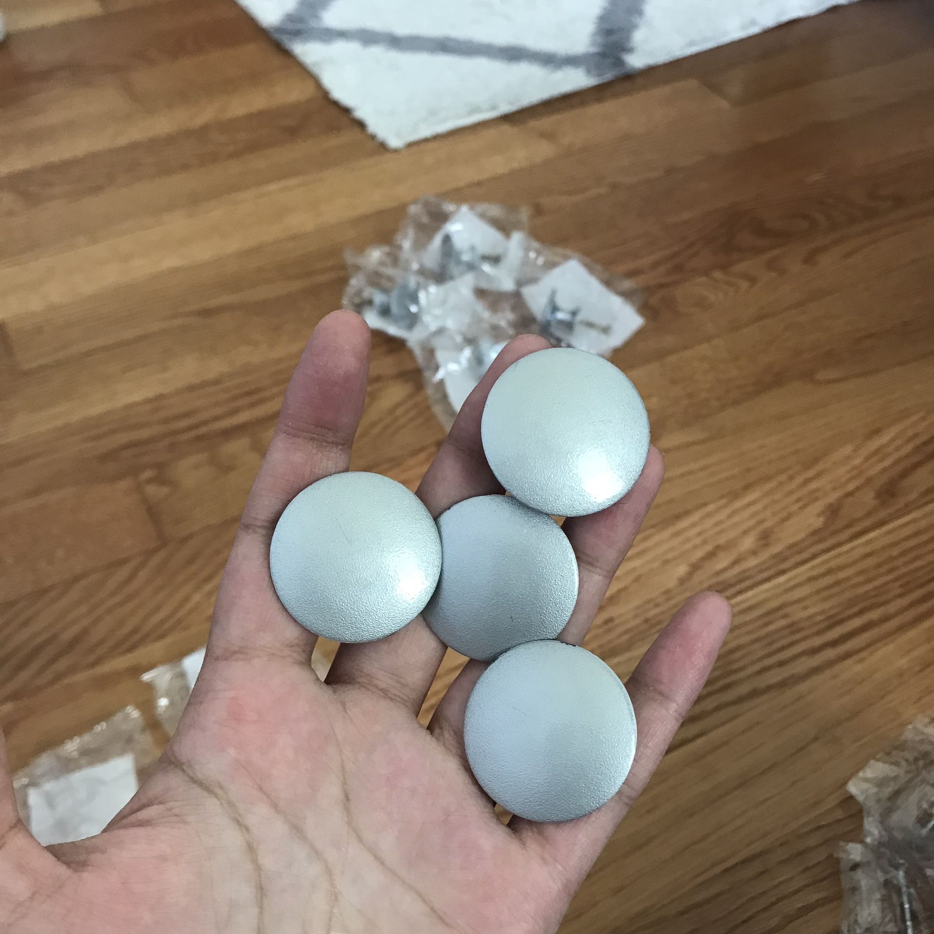Cabinet Dresser Drawer Knobs Silver x8