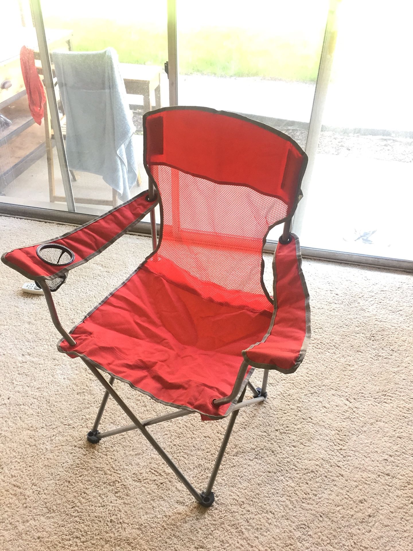 Camping set: 2 person camping tent, chair, sleeping bag, 2 person table setting