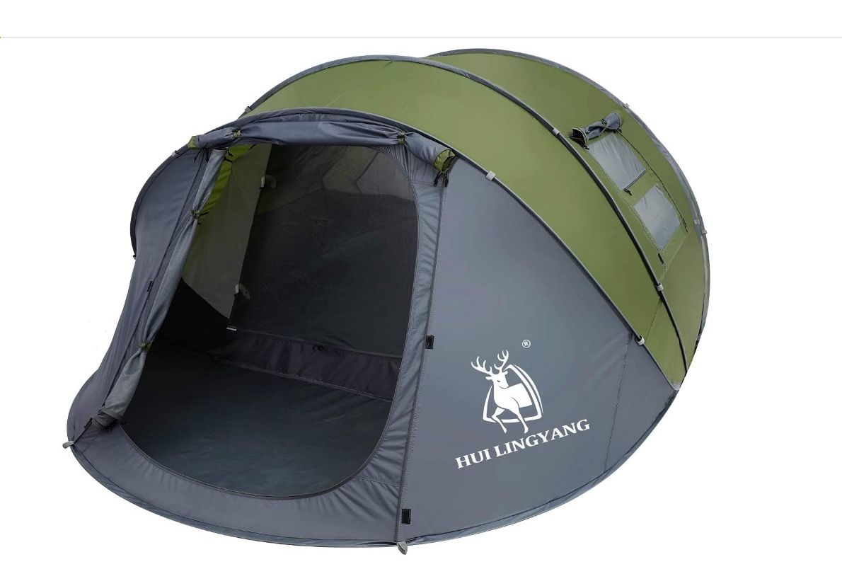 6 Person Easy Pop Up Tent,12.5’X8.5’X53.5'',Automatic Setup,Waterproof, Double Layer,Instant Family Tents for Camping,Hiking & Traveling