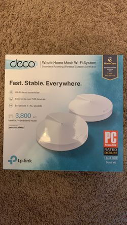 TP-Link Deco Mesh WiFi Router (Deco M5) Dual Band Gigabit Wireless Router, Quad-core CPU, MU-MIMO, HomeCare, Parental Control, Up to 3800 sq. ft. Cove Thumbnail
