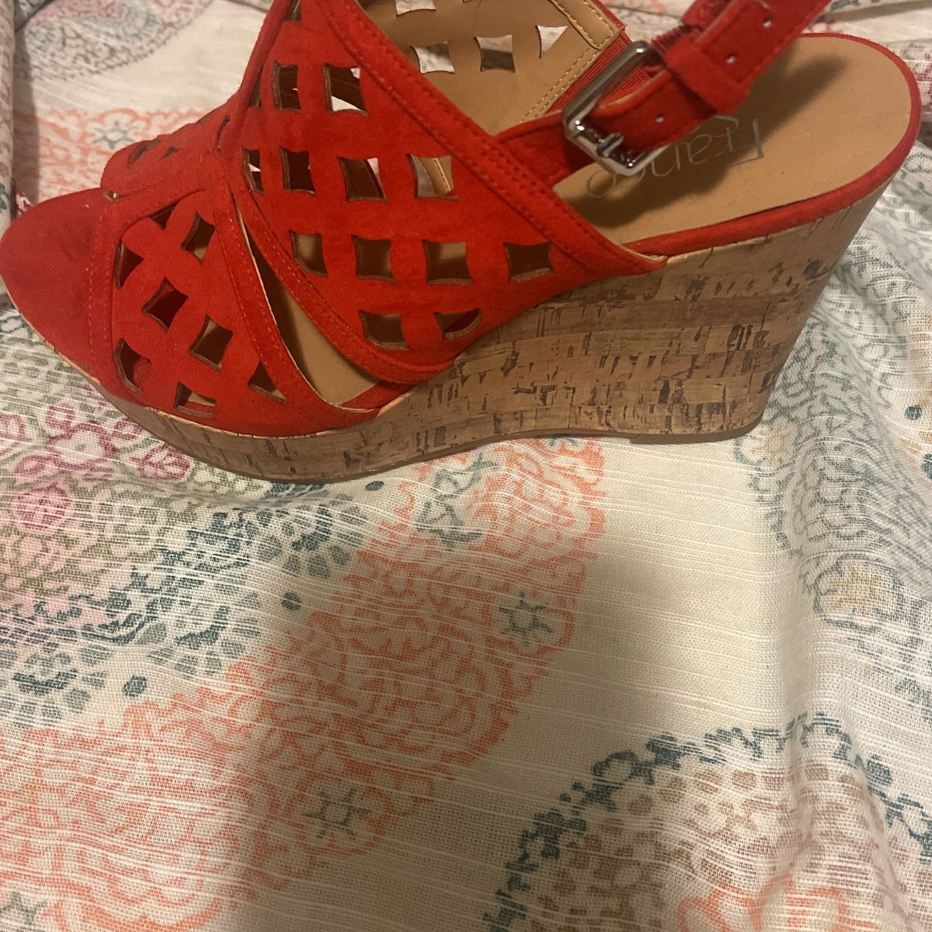 Franco Sarto -Red Wedge Women’s Shoes